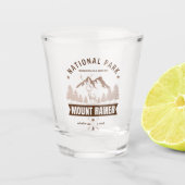 Mount Rainier Wilderness Deer Design Schnapsglas (Vorderseite)