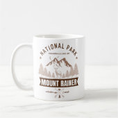 Mount Rainier Wilderness Deer Graphic Kaffeetasse (Links)