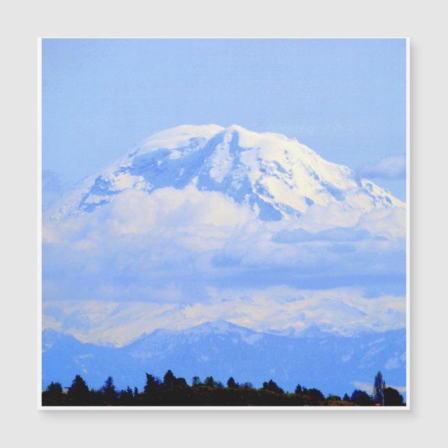 Mount Ranier Magnetkarte (Vorderseite)