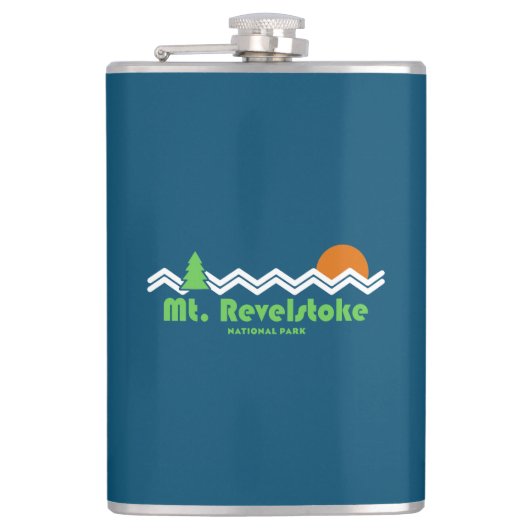 Mount Revelstok Nationalpark Retro Flachmann (Vorderseite)