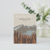 Mount Revelstok Nationalpark Travel Art Vintag Postkarte (Stehend Vorderseite)