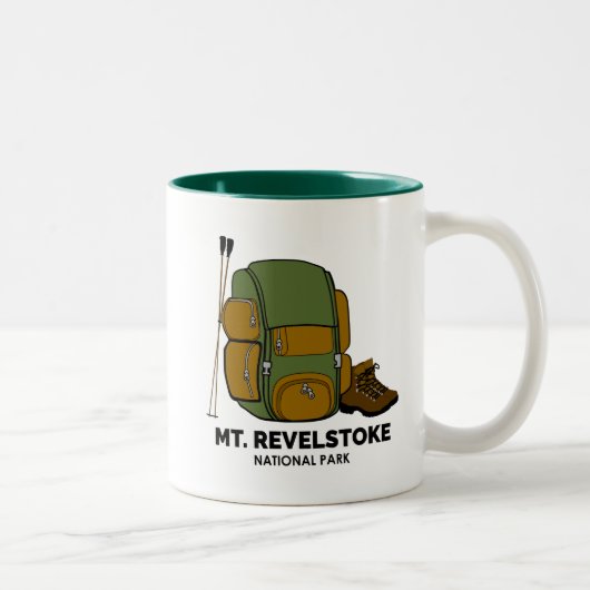 Mount Revelstoke National Park Backpack Zweifarbige Tasse (Rechts)