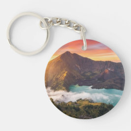 Mount Rinjani Volcano Crater Sunrise Keychains Schlüsselanhänger
