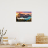 Mount Rinjani Volcano Crater Sunrise Wall Art Poster (Küche)