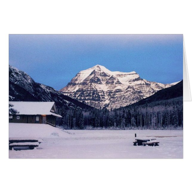 Mount Robson im Winter (Vorderseite (Horizontal))