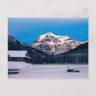Mount Robson im Winter Postkarte
