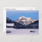 Mount Robson im Winter Postkarte (Vorne/Hinten)