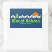 Mount Robson Provincial Park Retro Rechteckiger Aufkleber (Tasche)