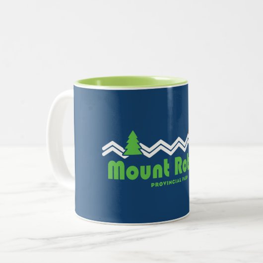 Mount Robson Provincial Park Retro Zweifarbige Tasse (Vorderseite Links)