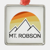 Mount Robson Retro Ornament Aus Metall (Vorne)