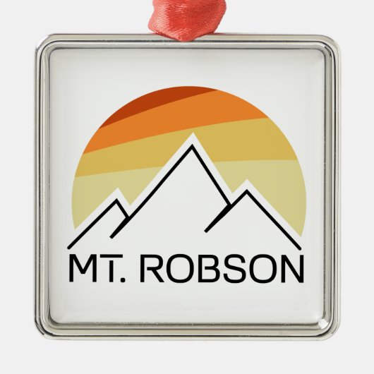Mount Robson Retro Ornament Aus Metall (Vorne)