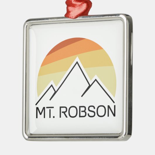 Mount Robson Retro Ornament Aus Metall (Links)