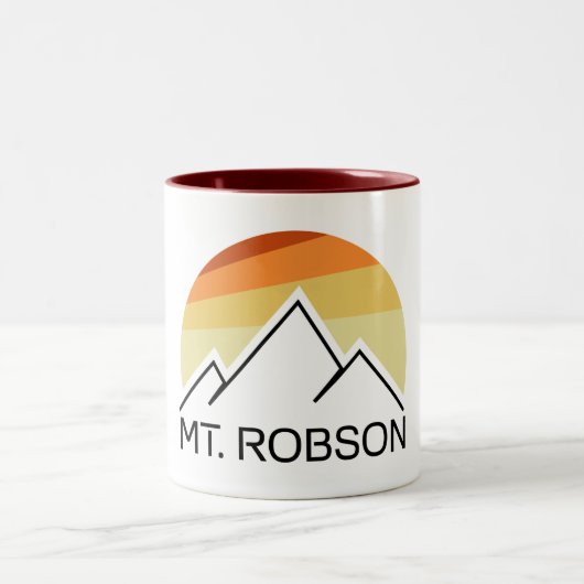 Mount Robson Retro Zweifarbige Tasse (Mittel)