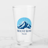 Mount Rose Nevada Berg Skigebiet Bierglas Glas (Vorderseite)