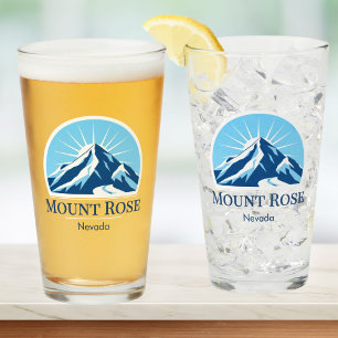 Mount Rose Nevada Berg Skigebiet Bierglas Glas