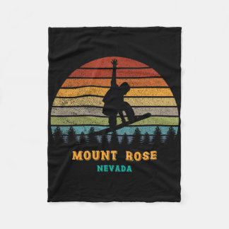 Mount Rose Tahoe Nevada Vintag Sun Snowboarding S Fleecedecke
