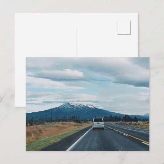 Mount Ruapehu Postkarte (Vorne/Hinten)