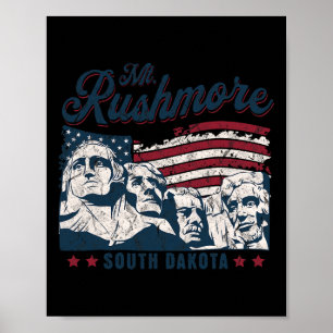 Mount Rushmore 4. Juli feiert USA-Flagge Mt Poster