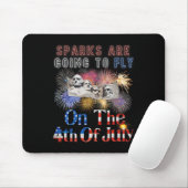 Mount Rushmore 4. Juli Fliegenflieger Mousepad (Mit Mouse)
