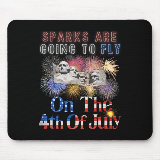 Mount Rushmore 4. Juli Fliegenflieger Mousepad (Vorne)
