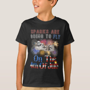 Mount Rushmore 4. Juli Fliegenflieger T-Shirt