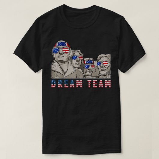 Mount Rushmore 4. Juli Funny Patriotic Preside T-Shirt (Design vorne)
