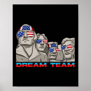 Mount Rushmore 4. Juli Lustig Patriotisch Präsiden Poster
