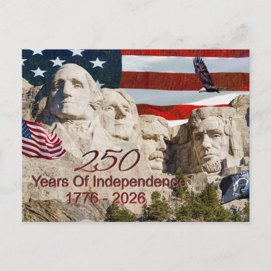 Mount Rushmore Amerika 250 Postkarte (Vorderseite)
