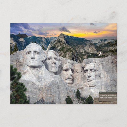 Mount Rushmore Amerika Präsidenten Postkarte (Vorderseite)