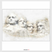 Mount Rushmore Aquarell Aufkleber (Blatt)