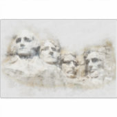 Mount Rushmore Aquarell Aufkleber (Vorderseite)