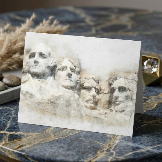 Mount Rushmore Aquarell Dankeskarte