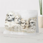 Mount Rushmore Aquarell Dankeskarte (Vorderseite)