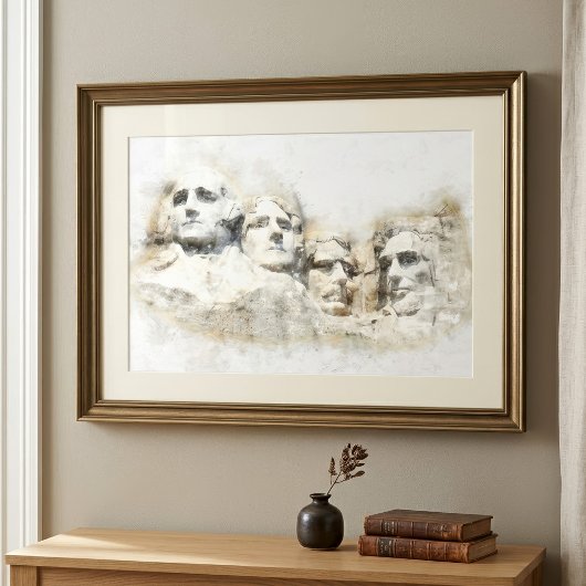 Mount Rushmore Aquarell Fotodruck