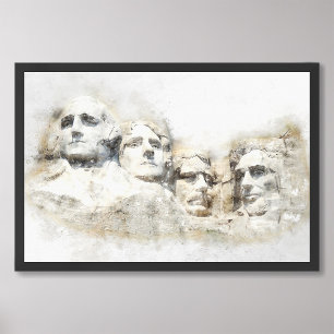Mount Rushmore Aquarell Fotodruck