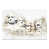 Mount Rushmore Aquarell Fotodruck (Vorne)