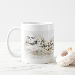 Mount Rushmore Aquarell Kaffeetasse
