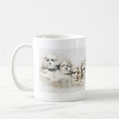 Mount Rushmore Aquarell Kaffeetasse (Links)
