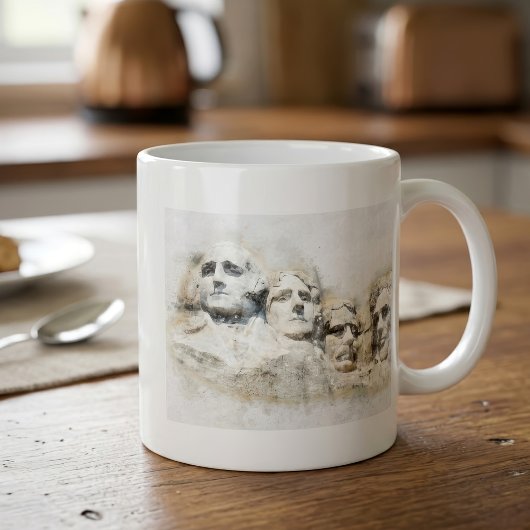 Mount Rushmore Aquarell Kaffeetasse