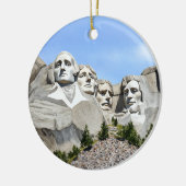 Mount Rushmore Aquarell Keramik Ornament (Links)