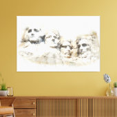 Mount Rushmore Aquarell Leinwanddruck (Insitu (Wohnzimmer))
