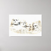 Mount Rushmore Aquarell Leinwanddruck (Vorderseite)