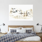 Mount Rushmore Aquarell Leinwanddruck (Insitu (Schlafzimmer))