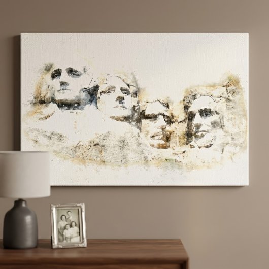 Mount Rushmore Aquarell Leinwanddruck