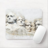 Mount Rushmore Aquarell Mousepad (Mit Mouse)