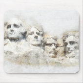 Mount Rushmore Aquarell Mousepad (Vorne)