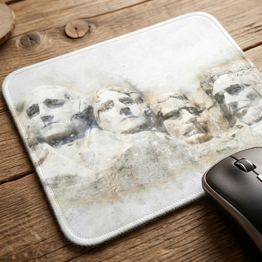 Mount Rushmore Aquarell Mousepad