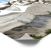 Mount Rushmore Aquarell Poster (Ecke)