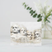 Mount Rushmore Aquarell Postkarte (Stehend Vorderseite)