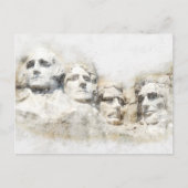 Mount Rushmore Aquarell Postkarte (Vorderseite)